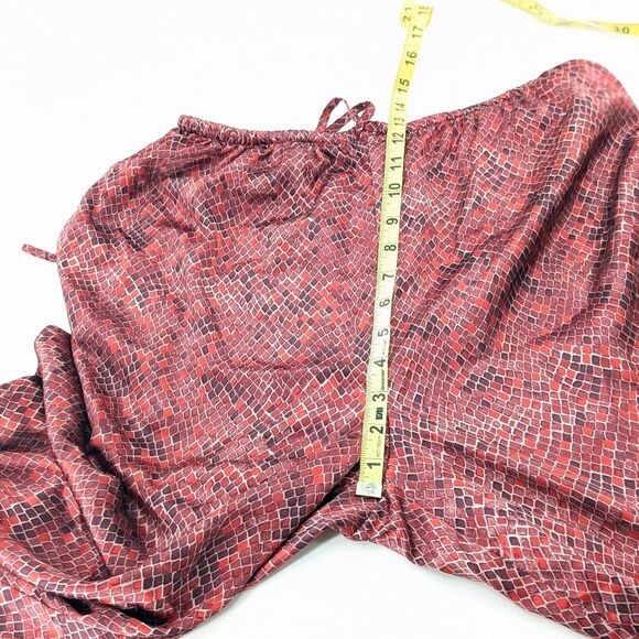 Victoria’s Secret Vintage Red Snake Print Silky Pajamas Sleep Set Size Medium - Picture 9 of 11